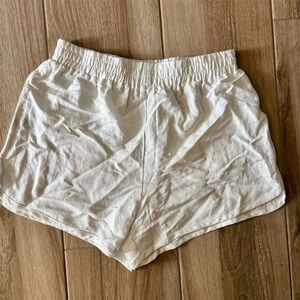Blank NYC Women's White Linen Blend Drawstring Shorts Size M
